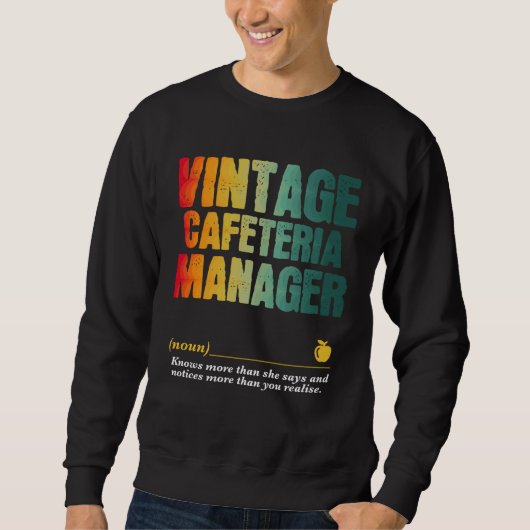 Cafeteria Manager Appreciation Week Back to School Sweatshirt (Vorderseite)