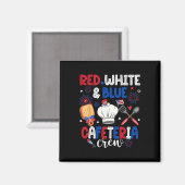 Cafeteria Red White and Blue Cafeteria Crew Cafete Magnet (Vorderseite/Rückseite)