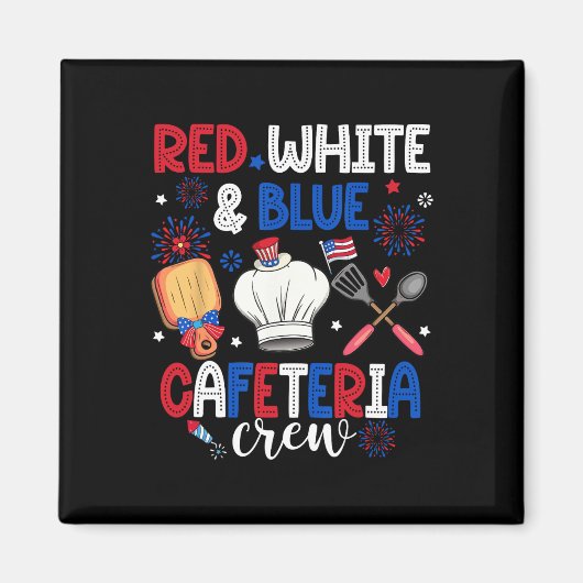 Cafeteria Red White and Blue Cafeteria Crew Cafete Magnet (Vorne)