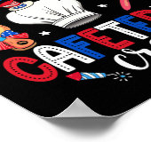 Cafeteria Red White and Blue Cafeteria Crew Cafete Poster (Ecke)