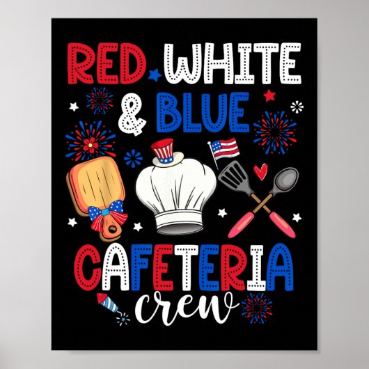 Cafeteria Red White and Blue Cafeteria Crew Cafete Poster (Vorne)