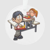 Cafeteria Schule Danke Ornament (Vorderseite)