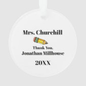 Cafeteria Schule Danke Ornament (Rückseite)