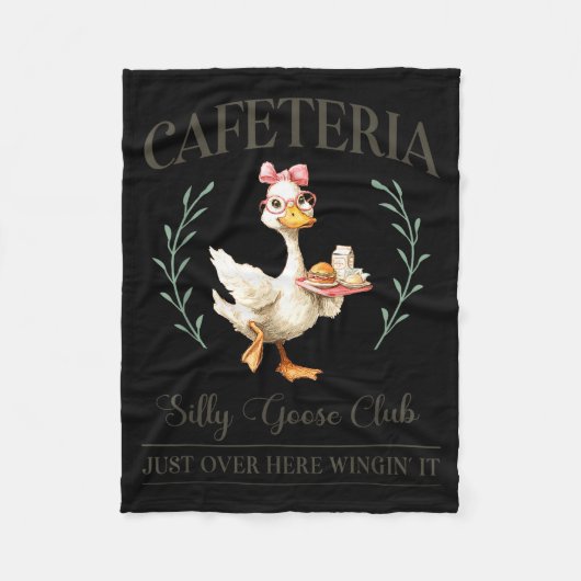 Cafeteria Silly Goose Club For School Lunch Lady Fleecedecke (Vorderseite)
