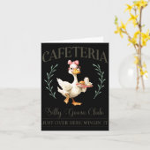 Cafeteria Silly Goose Club Für Schulessen-Dame  Karte (Gelbe Blume)
