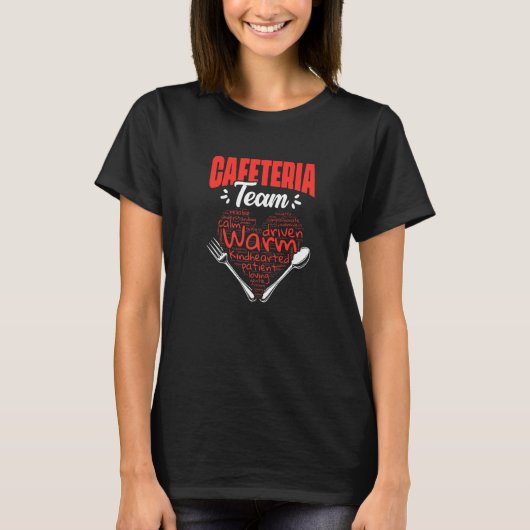Cafeteria Team Lunch Lady School Worker Cafeteria T-Shirt (Vorderseite)