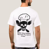Cafeteria-Totenkopf mit gekreuzter Knochen T-Shirt (Rückseite)