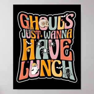 Cafeteria Worker Back to School Halloween La Poster