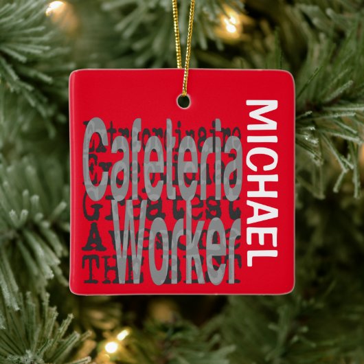 Cafeteria Worker Extraordinaire CUSTOM Keramikornament (Baum)