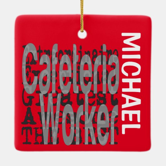 Cafeteria Worker Extraordinaire CUSTOM Keramikornament (Rückseite)