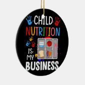 Cafeteria Worker Lunch Lady Food Tray Child Keramik Ornament (Rechts)