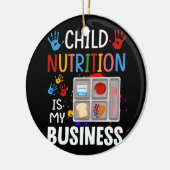 Cafeteria Worker Lunch Lady Food Tray Child Keramik Ornament (Links)