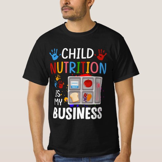 Cafeteria Worker Lunch Lady Food Tray Child T-Shirt (Vorderseite)