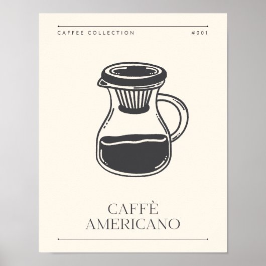 Caffe Americano Kitchen Print Poster (Vorne)