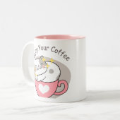 CAFFE CAT ZWEIFARBIGE TASSE (Vorderseite Links)