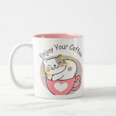 CAFFE CAT ZWEIFARBIGE TASSE (Links)