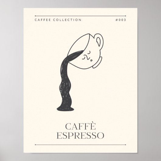 Caffe Espresso Kaffee Print Kitchen Poster (Vorne)