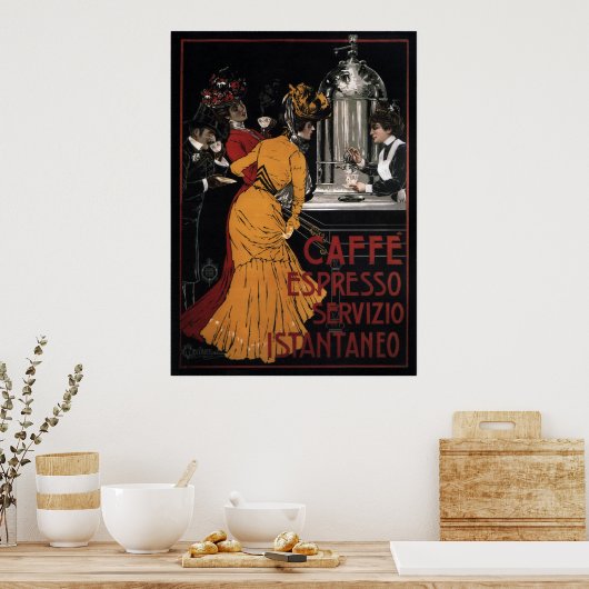 Caffe Espresso ~ Servizio Istantaneo ~ 1900 Poster (Küche)