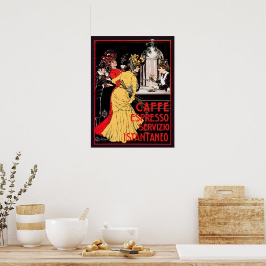 Caffe Espresso Servizio Istantaneo Poster (Küche)