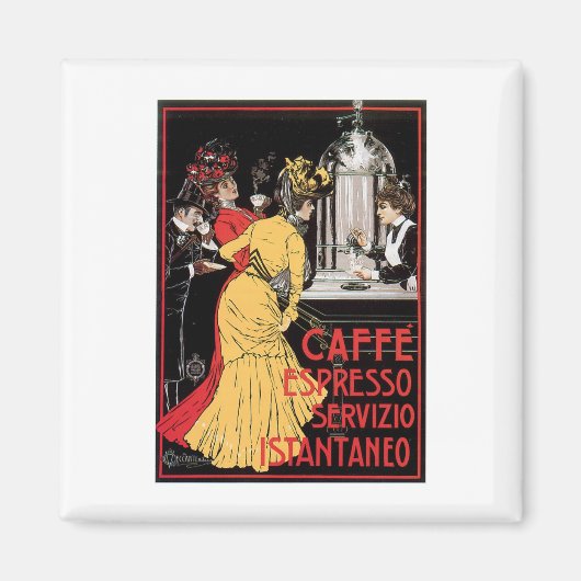 Caffe Espresso Vintag Coffee Drink und Art Magnet (Vorne)