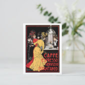 Caffe Espresso Vintag Coffee Drink und Art Postkarte (Stehend Vorderseite)