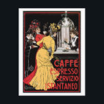 Caffe Espresso Vintag Coffee Drink und Art Postkarte<br><div class="desc">Caffe Espresso Vintag Coffee Drink und Art Old Food and Drink Poster Kunst Vintage Lebensmittel und Getränke Werbung von alten Plakaten und Anzeigen aus dem späten 19. Jahrhundert bis in die 1930er Jahre.</div>
