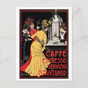 Caffe Espresso Vintag Coffee Drink und Art Postkarte