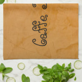 Caffe Italiano Tuscan Orange Küche Handtuch (Gefaltet)