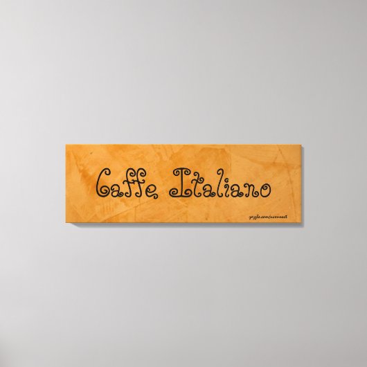 Caffe Italiano Tuscan Orange Malerei Leinwanddruck (Vorderseite)