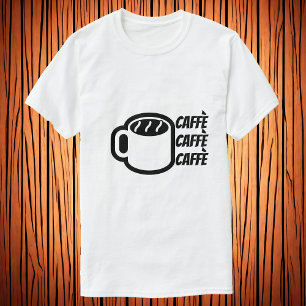 Caffè   Kaffee im italienischen T - Shirt