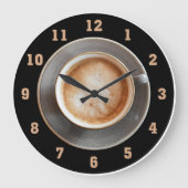 Caffé Latte Clock Große Wanduhr (Vorderseite)