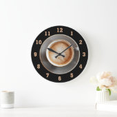 Caffé Latte Clock Große Wanduhr (Zuhause)