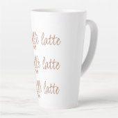 Caffè latte | Einfache Stilschrift Typografie Milchtasse (Rechte Ecke)