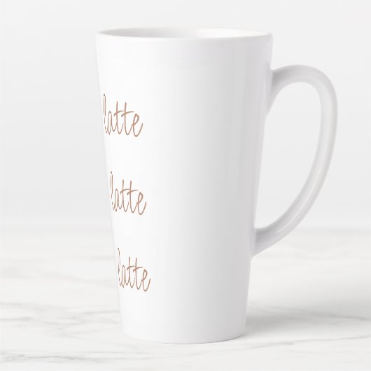 Caffè latte | Einfache Stilschrift Typografie Milchtasse (Rechts)
