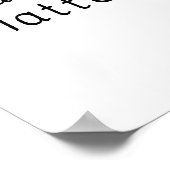 Caffè latte - minimalistic typography poster (Ecke)