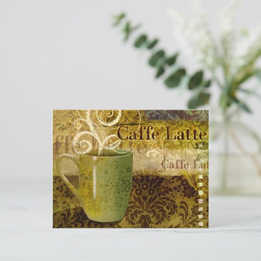 Caffe Latte Postkarte (Stehend Vorderseite)