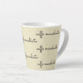 Caffè macchiato auf antiken Blick latte Tasse (Rechte Ecke)