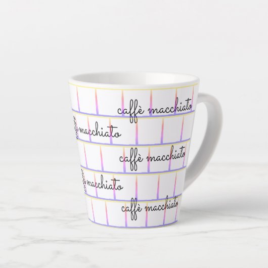Caffè macchiato on Rainbow Grid Milchtasse (Rechte Ecke)
