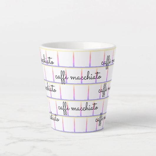 Caffè macchiato on Rainbow Grid Milchtasse (Vorderseite)