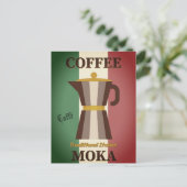 Caffè Moka Italia Flag Kaffee Pot | Postkarte (Stehend Vorderseite)
