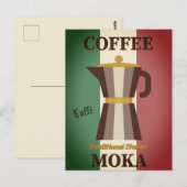 Caffè Moka Italia Flag Kaffee Pot | Postkarte (Vorne/Hinten)