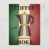 Caffè Moka Italia Flag Kaffee Pot | Postkarte (Vorderseite)