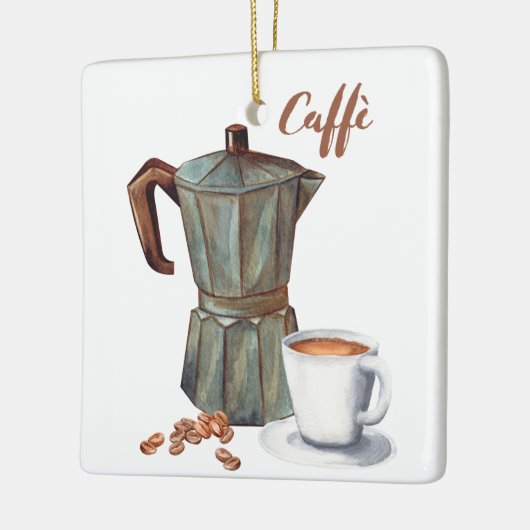 Caffè Moka Topfverzierung Kaffeemaschine Keramikornament (Links)