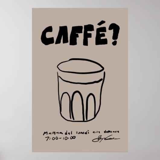 Caffe Poster (Vorne)