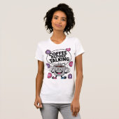 Caffee before talking funny Mug character shirt (Vorne ganz)