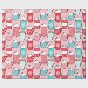 Caffee Late Winter Time Wrapping Papier Geschenkpapier