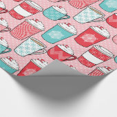 Caffee Late Winter Time Wrapping Papier Geschenkpapier (Ecke)