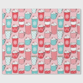 Caffee Late Winter Time Wrapping Papier Geschenkpapier (Flach)