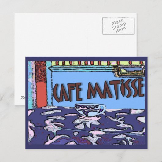 Caffee Matisse Sign Postkarte (Vorne/Hinten)