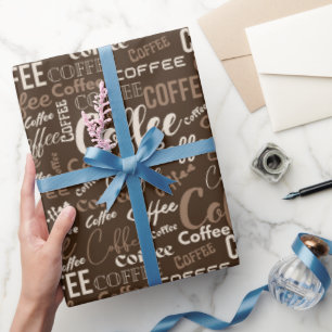 Caffee-Typografie Geschenkpapier